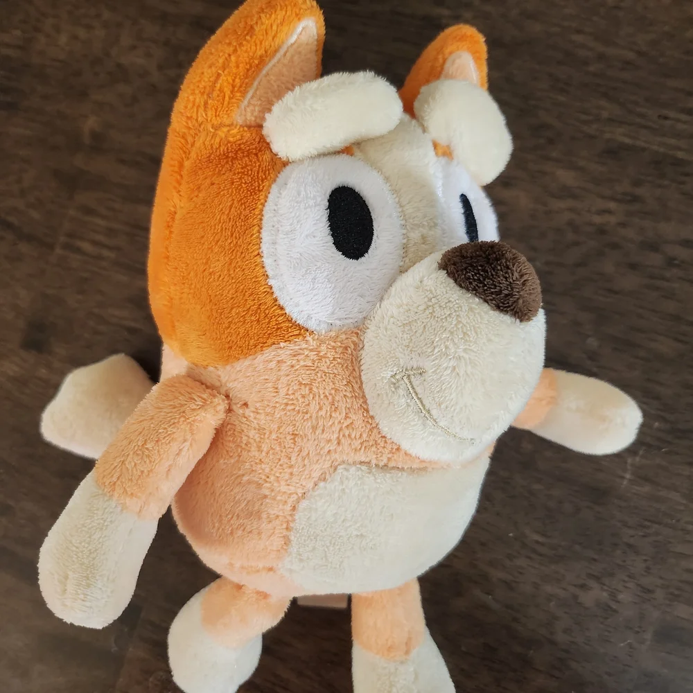 Cream and Orange Stuffed Animal Plush Toy